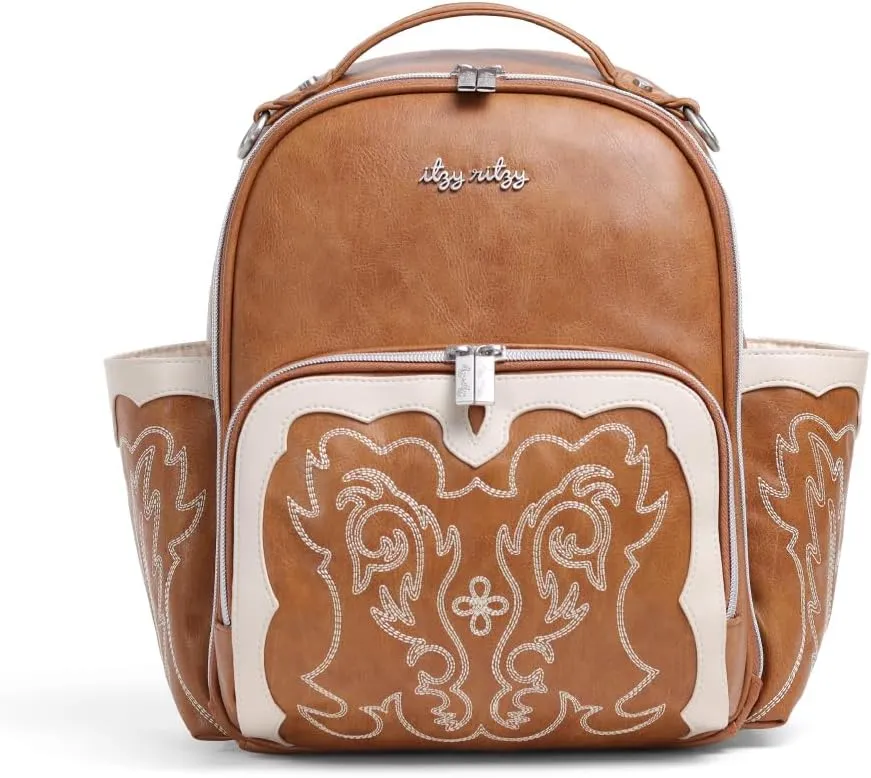 Itzy Ritzy Mini Plus Diaper Bag, Saddle