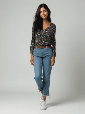 J Crew Black Multi Color Floral Top Size 10