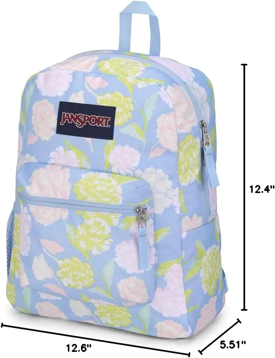 JanSport Cross Town Backpack 17" x 12.5" x 6" - Simple Bag for Everyone with 1 Main Compartment, Front Utility Pocket - Premium Class Accessories - Autumn Tapestry Hydrangea