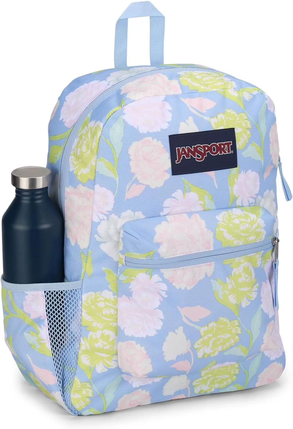 JanSport Cross Town Backpack 17" x 12.5" x 6" - Simple Bag for Everyone with 1 Main Compartment, Front Utility Pocket - Premium Class Accessories - Autumn Tapestry Hydrangea