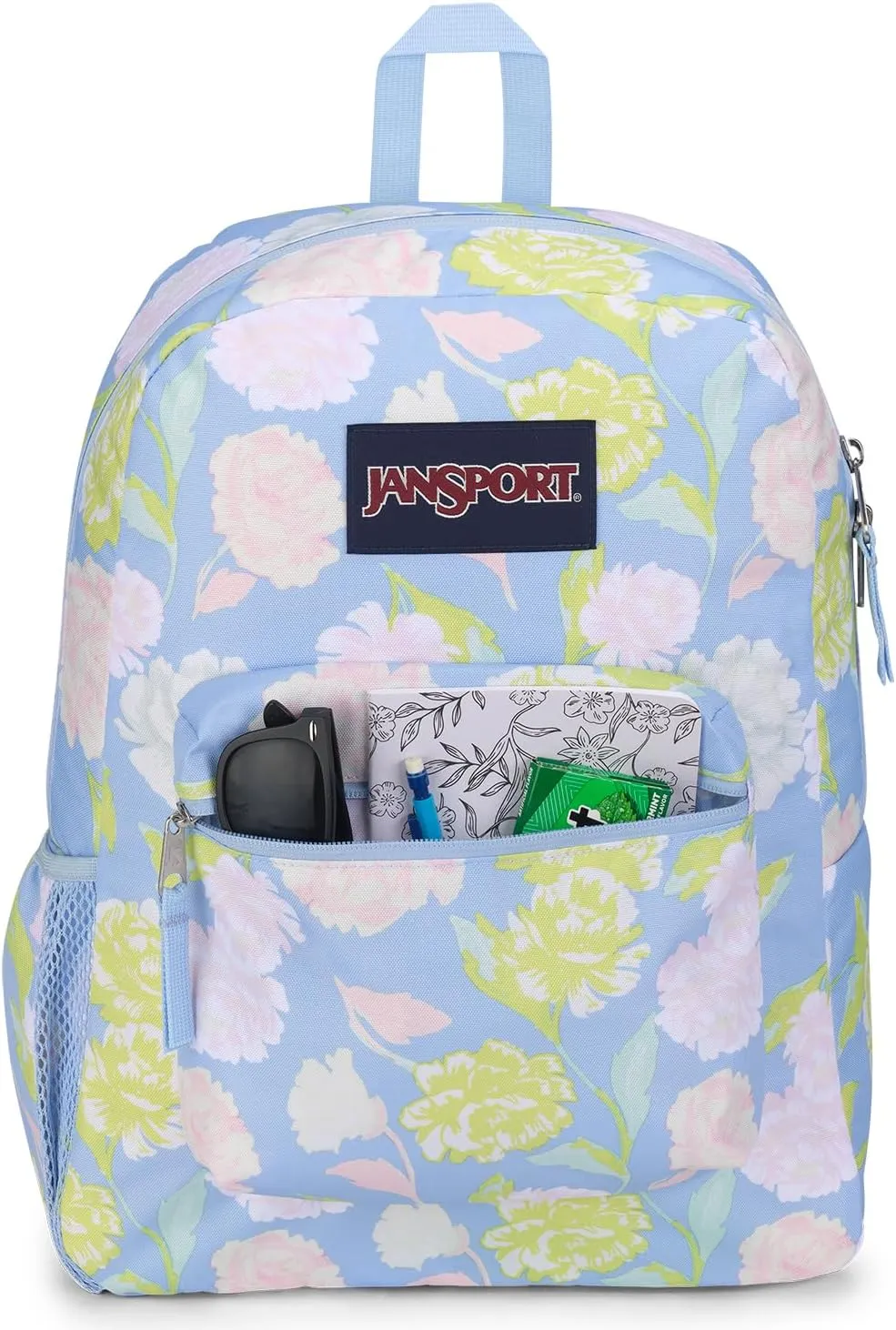 JanSport Cross Town Backpack 17" x 12.5" x 6" - Simple Bag for Everyone with 1 Main Compartment, Front Utility Pocket - Premium Class Accessories - Autumn Tapestry Hydrangea
