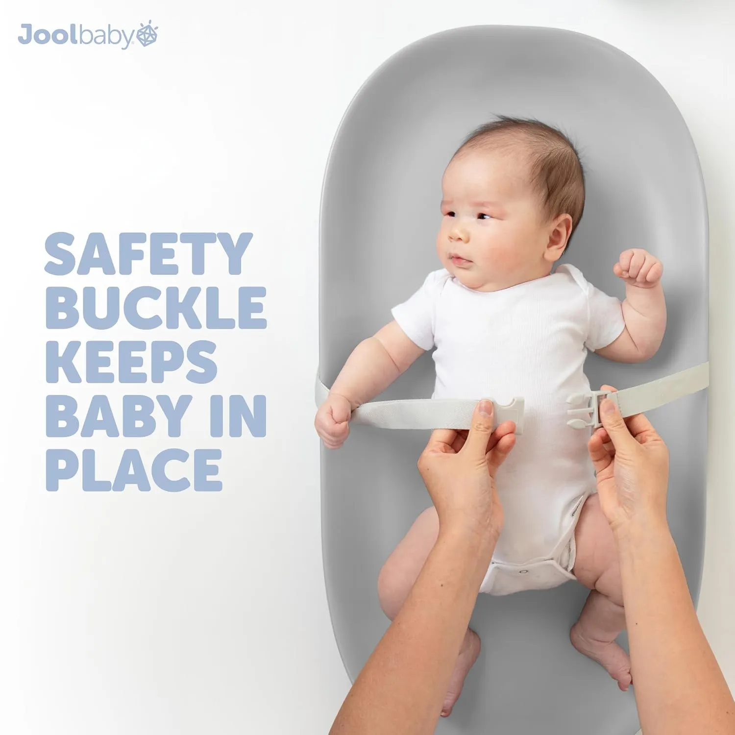 Jool Baby Waterproof Baby Changing Pad - Easy to Clean, Lightweight & Portable - Large Foam Cushion for Comfort (Gray)