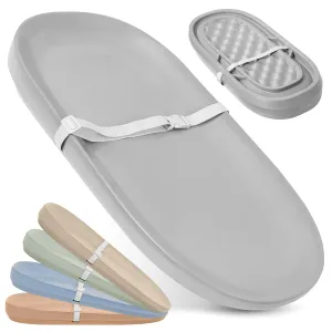 Jool Baby Waterproof Baby Changing Pad - Easy to Clean, Lightweight & Portable - Large Foam Cushion for Comfort (Gray)