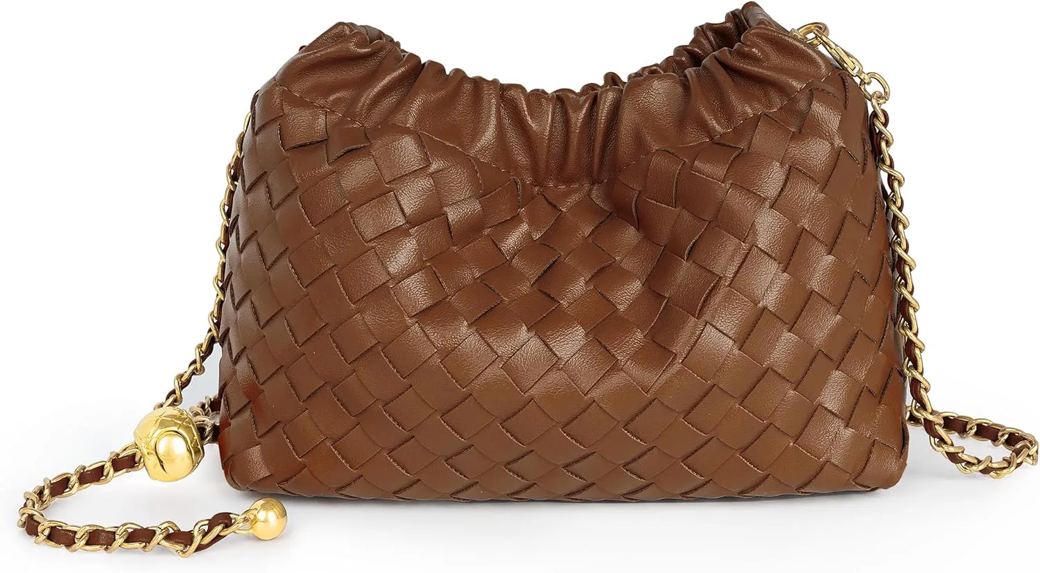 Joryin Woven Women's Crossbody Bag & Evening Purse, Trendy Dumpling Clutch & Hobo Cloud Shoulder Bag Trendy Dumpling Clutch