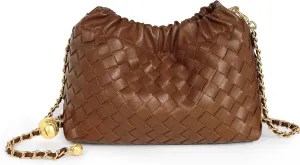 Joryin Woven Women's Crossbody Bag & Evening Purse, Trendy Dumpling Clutch & Hobo Cloud Shoulder Bag Trendy Dumpling Clutch