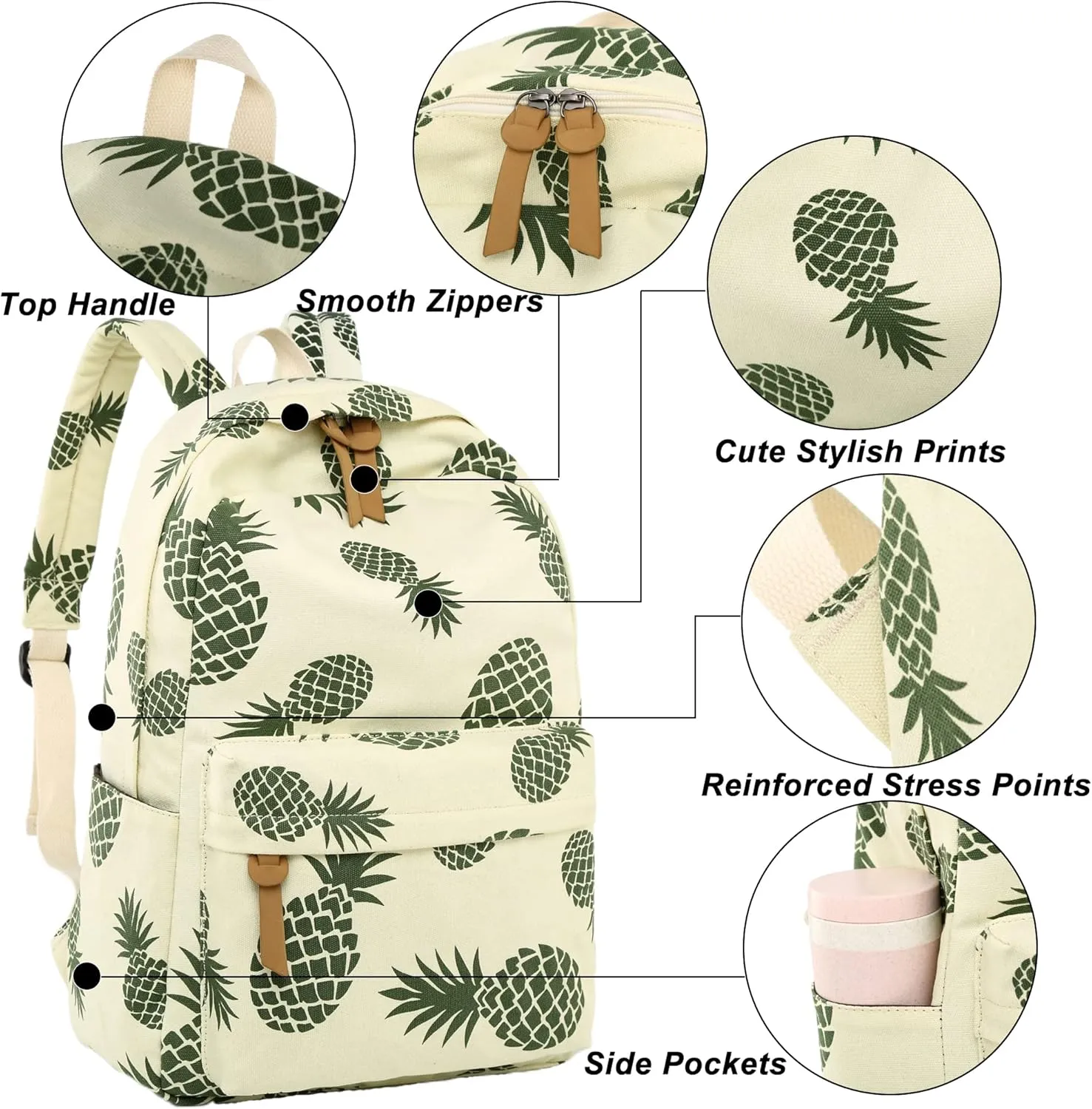 Joyfulife Girls Backpacks Kids Bookbags Teen Backpacks for School Student Backpack with Lunch Box Pencil Bags 3 in 1