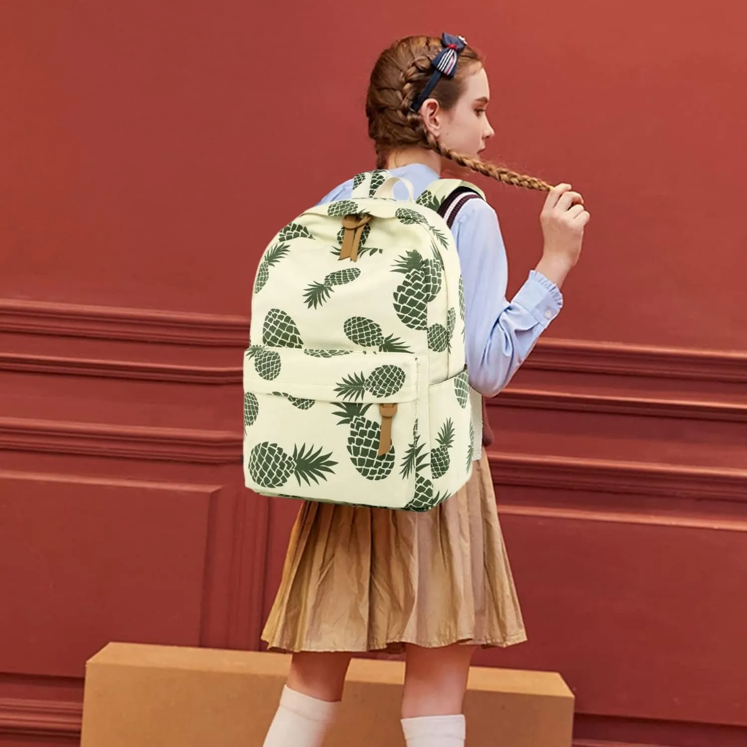 Joyfulife Girls Backpacks Kids Bookbags Teen Backpacks for School Student Backpack with Lunch Box Pencil Bags 3 in 1