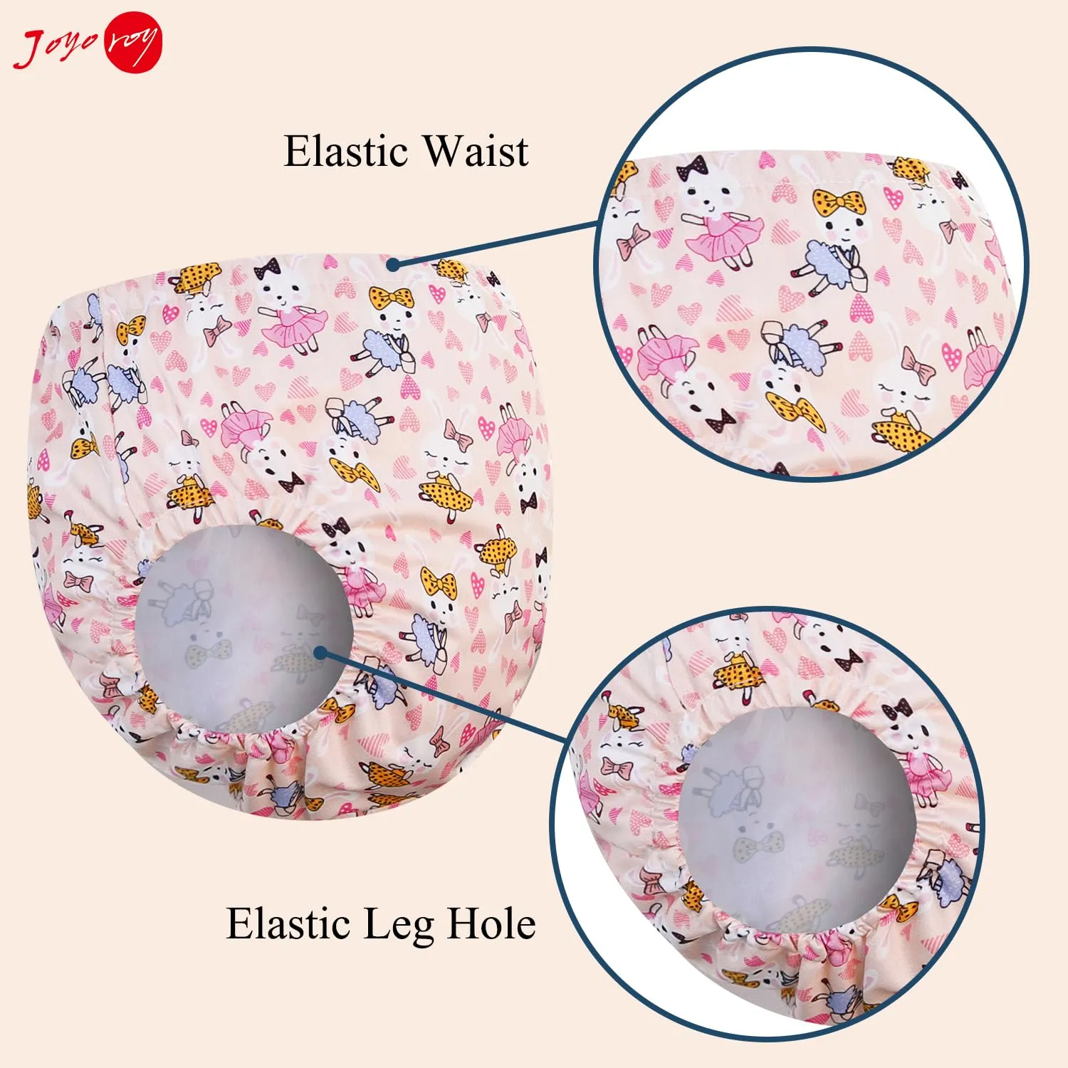 Joyo roy 4Pcs Diaper Covers for Girls Training Underwear for Girls 3T Rubber Pants for Toddlers Plastic Diaper Covers for Swimming Plastic Underwear for Potty Training Rubber Pants for Babies 3T