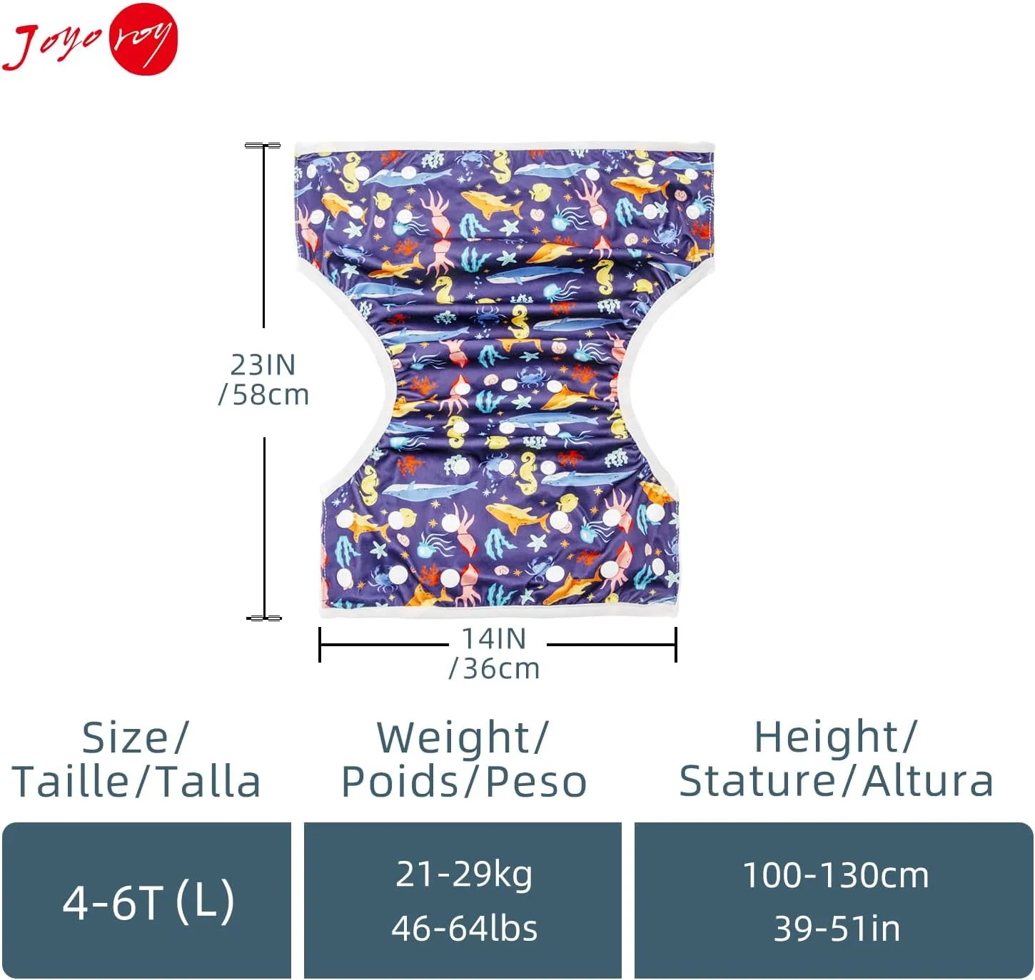 Joyo roy Reusable Swim Diaper Baby Swim Diaper Reusable Toddler Swim Diaper Swim Diapers Medium Swim Diapers Size 5 Swim Diapers Large Waterproof Diapers for Swimming Baby Swim Diaper Swimming 4-6t