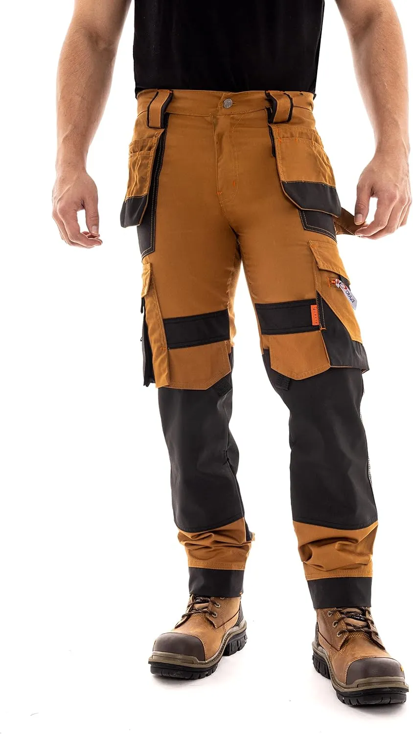Juicy Trendz Men's Work Pants – Heavy-Duty Relaxed Fit Utility Cargo Trousers for Construction, Carpenter & Outdoor Work