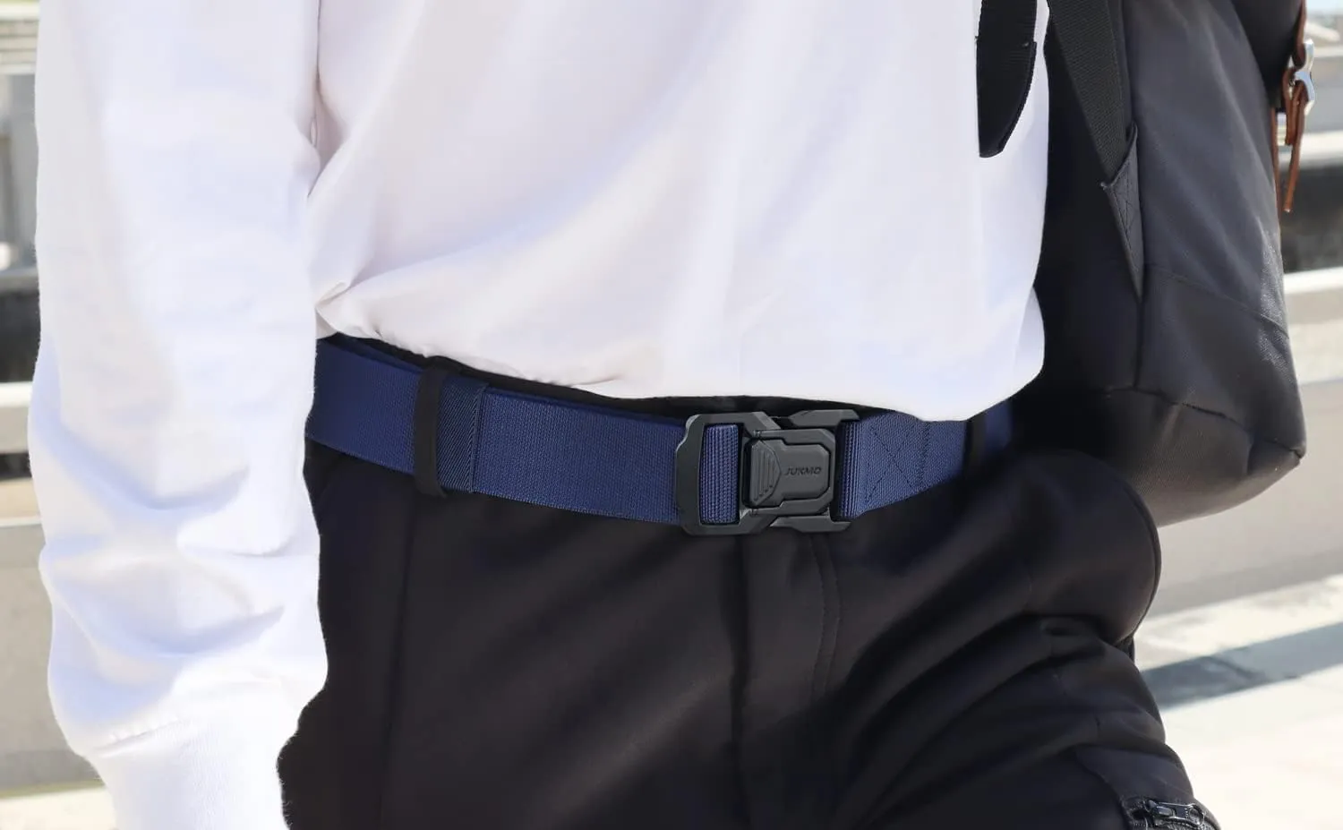 JUKMO Tactical Belt for Men, Military Rigger 1.5" Nylon Web Work Belt with Quick Release Heavy Duty Buckle