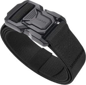 JUKMO Tactical Belt for Men, Military Rigger 1.5" Nylon Web Work Belt with Quick Release Heavy Duty Buckle