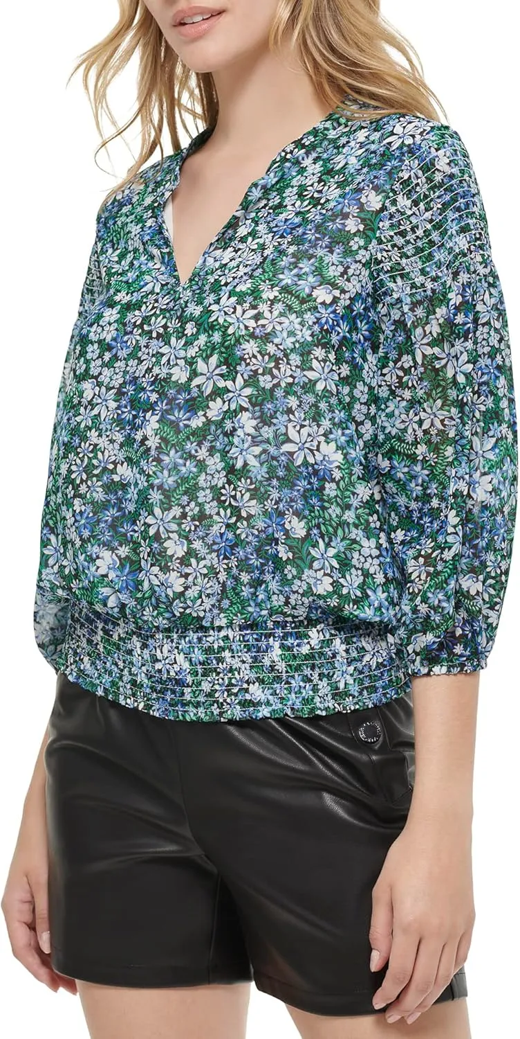 KARL LAGERFELD Everyday Blouse – Woven Long Sleeve Shirts for Women