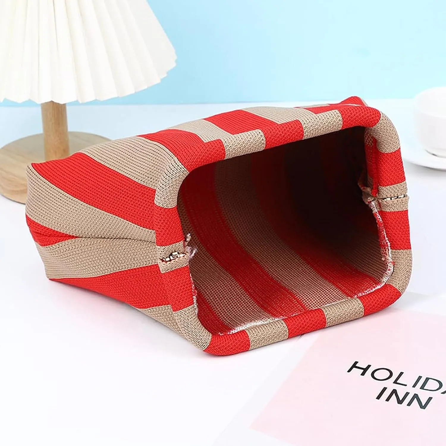 KARRESLY Summer Beach Clutch Purses for Women Woven Crochet Dumpling Handbags Small Purse