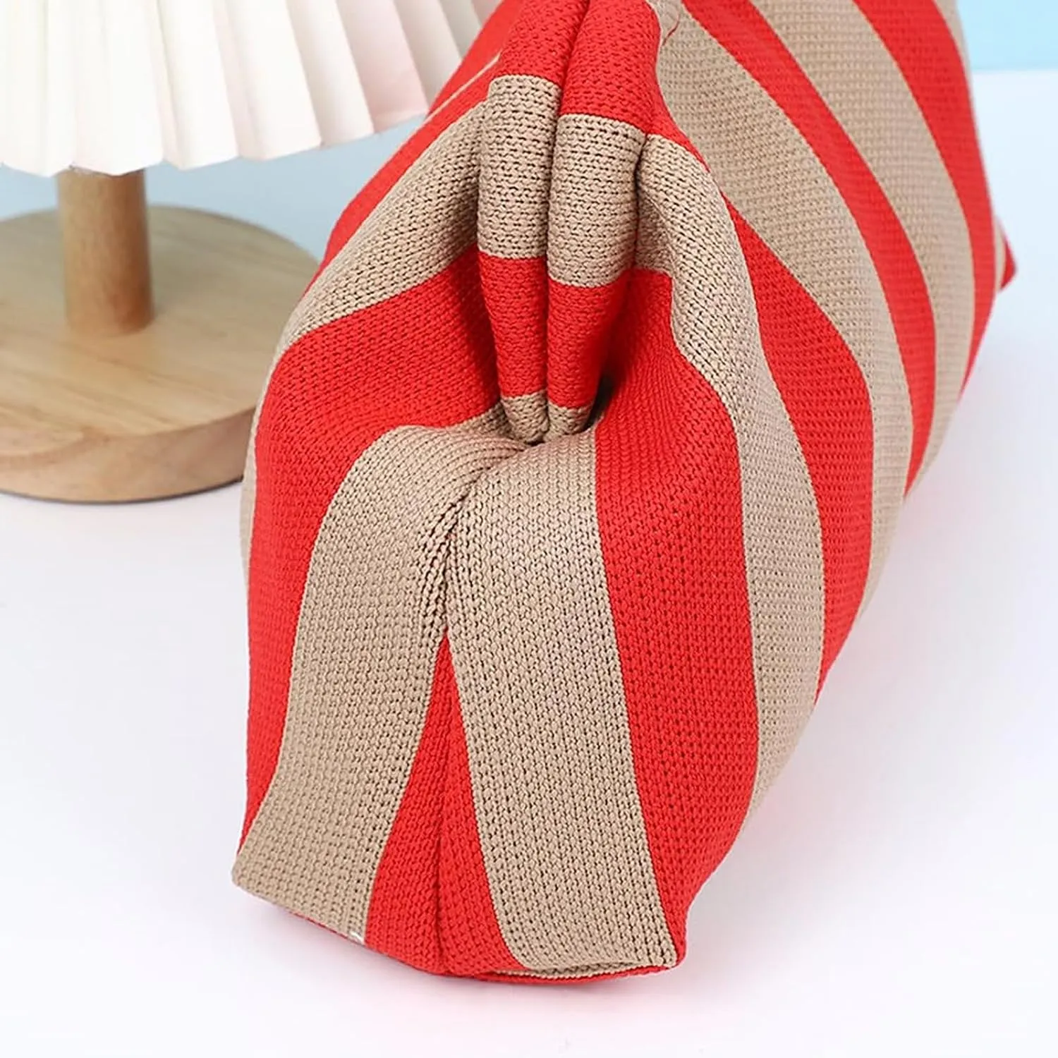 KARRESLY Summer Beach Clutch Purses for Women Woven Crochet Dumpling Handbags Small Purse