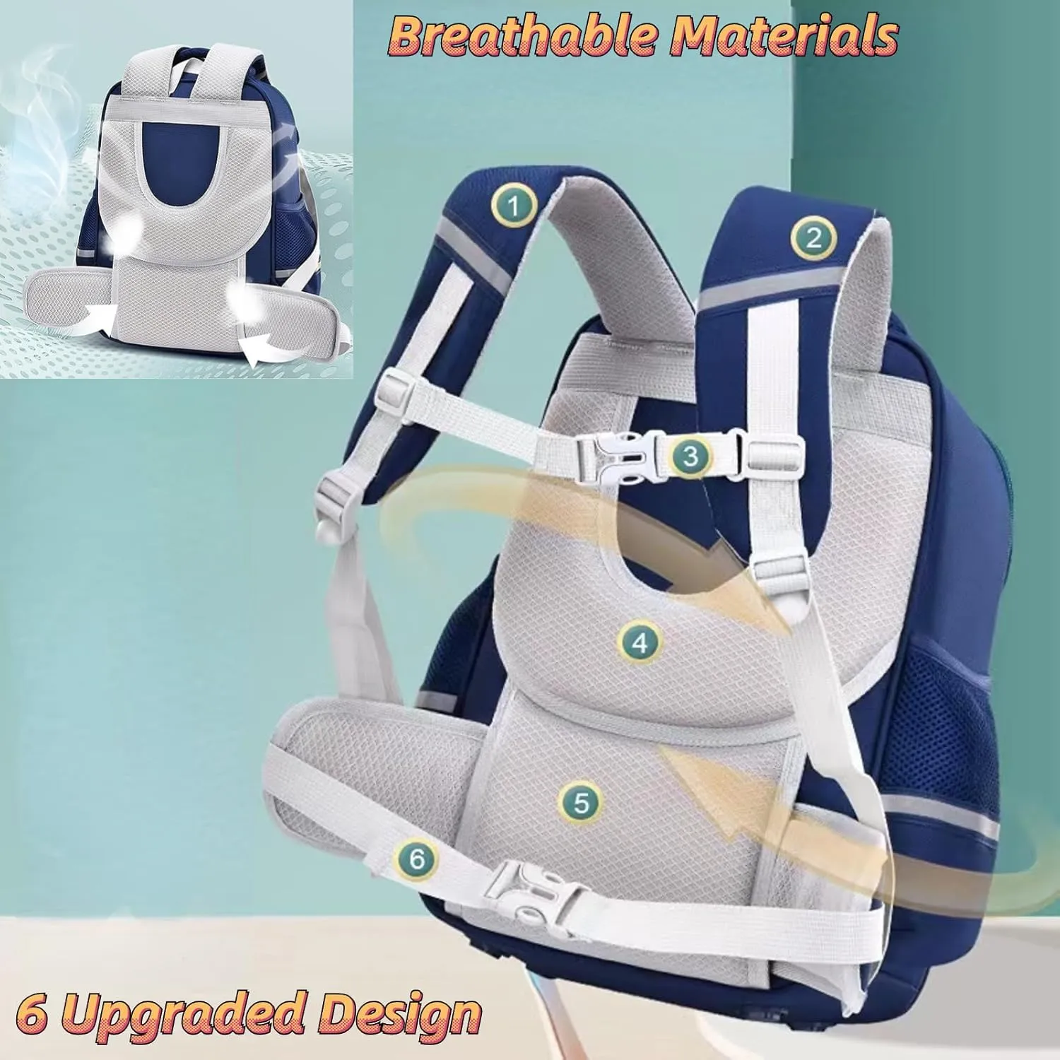 Kawaii Backpack with 18Pcs Accessories Anime Cartoon Anti-Theft Travel Aesthetic New Semester Gifts Bag with Cute Pins