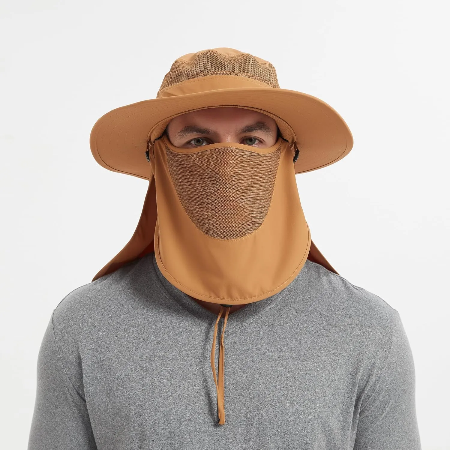 Keya Boonie Hat Sun Protection, Wide Brim with Face Cover & Neck Flap, Packable Bucket Sun Hat, Fishing Hats