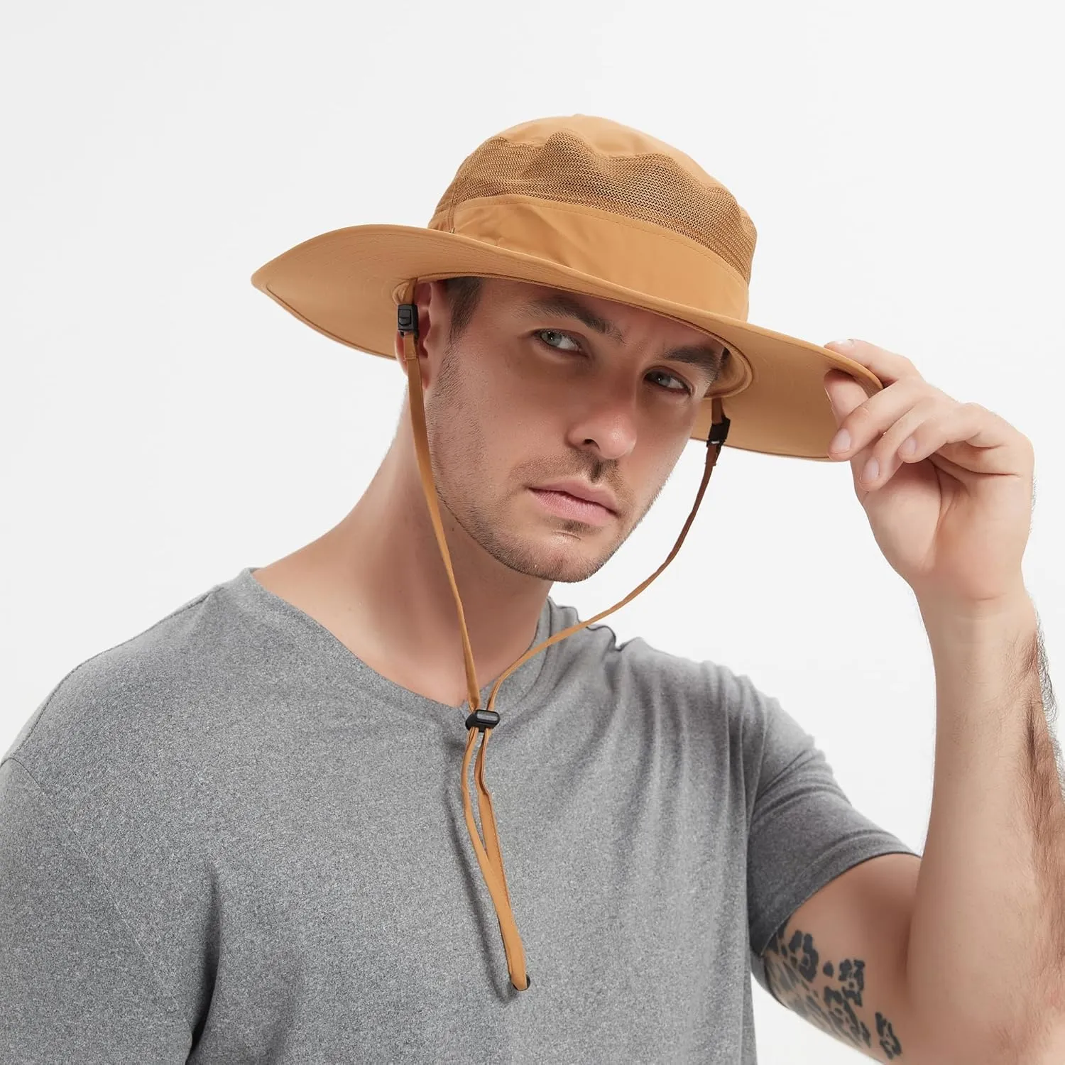 Keya Boonie Hat Sun Protection, Wide Brim with Face Cover & Neck Flap, Packable Bucket Sun Hat, Fishing Hats