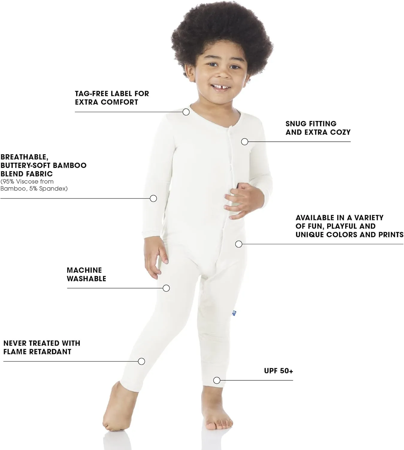 KicKee Print Coverall with Zipper, Super Soft Baby Clothes, Baby and Kid One Piece Sleepwear