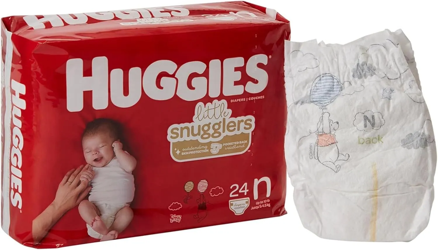 Kimberly Clark 52238 - Diaper Huggies Nwbrn, 24 Count, Unisex Incontinence Protector