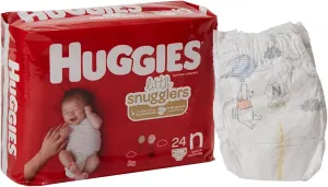 Kimberly Clark 52238 - Diaper Huggies Nwbrn, 24 Count, Unisex Incontinence Protector