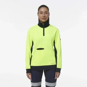 Kinggee Women's Spliced Taped 1/4 Zip Fleece K45009