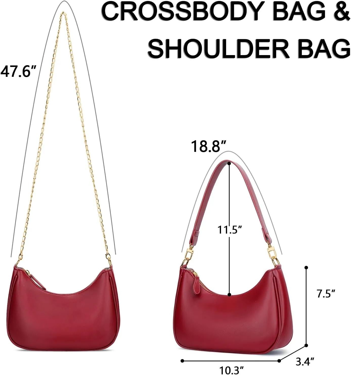 KKXIU Shoulder Bag for Women Cute Hobo Purses and Handbags Retro Clutch Underarm Purse