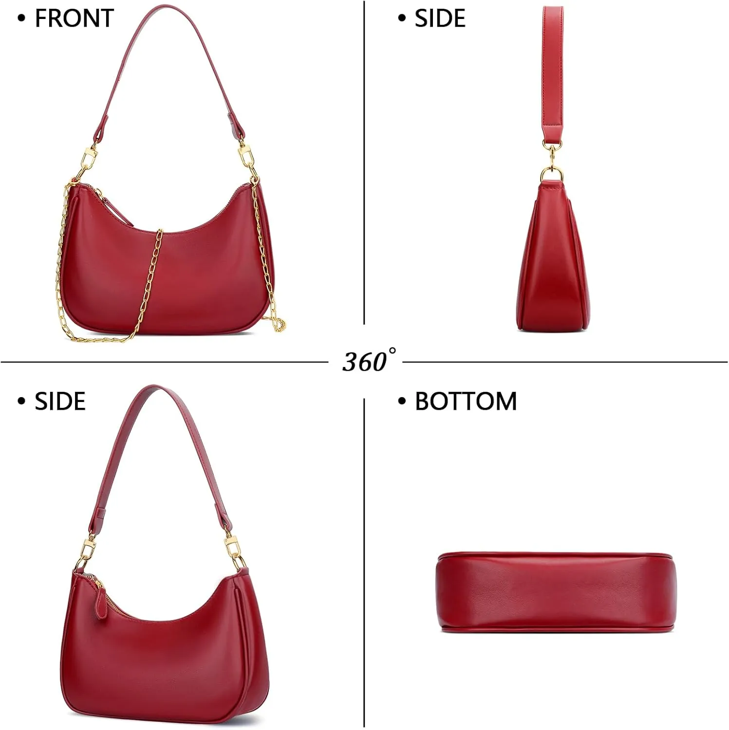 KKXIU Shoulder Bag for Women Cute Hobo Purses and Handbags Retro Clutch Underarm Purse