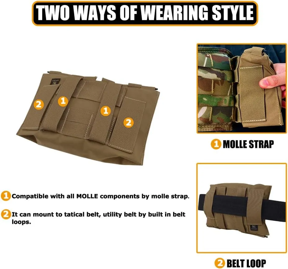 KRYDEX Tactical Blow Out Kit Bag Medical Pouch First Aid Bag IFAK Pouch with MOLLE and Belt Loop