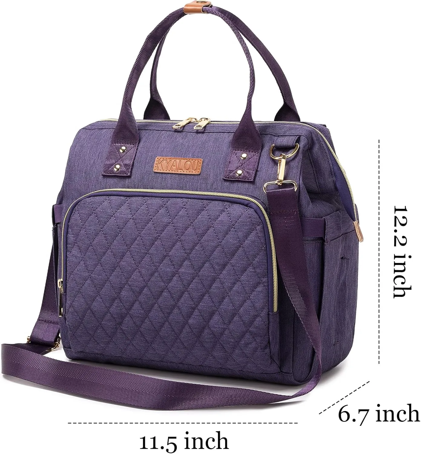 KYALOU Small Diaper Bag, Mini Baby Backpack for Mom, Multi-function Waterproof Travel Tote (Purple)
