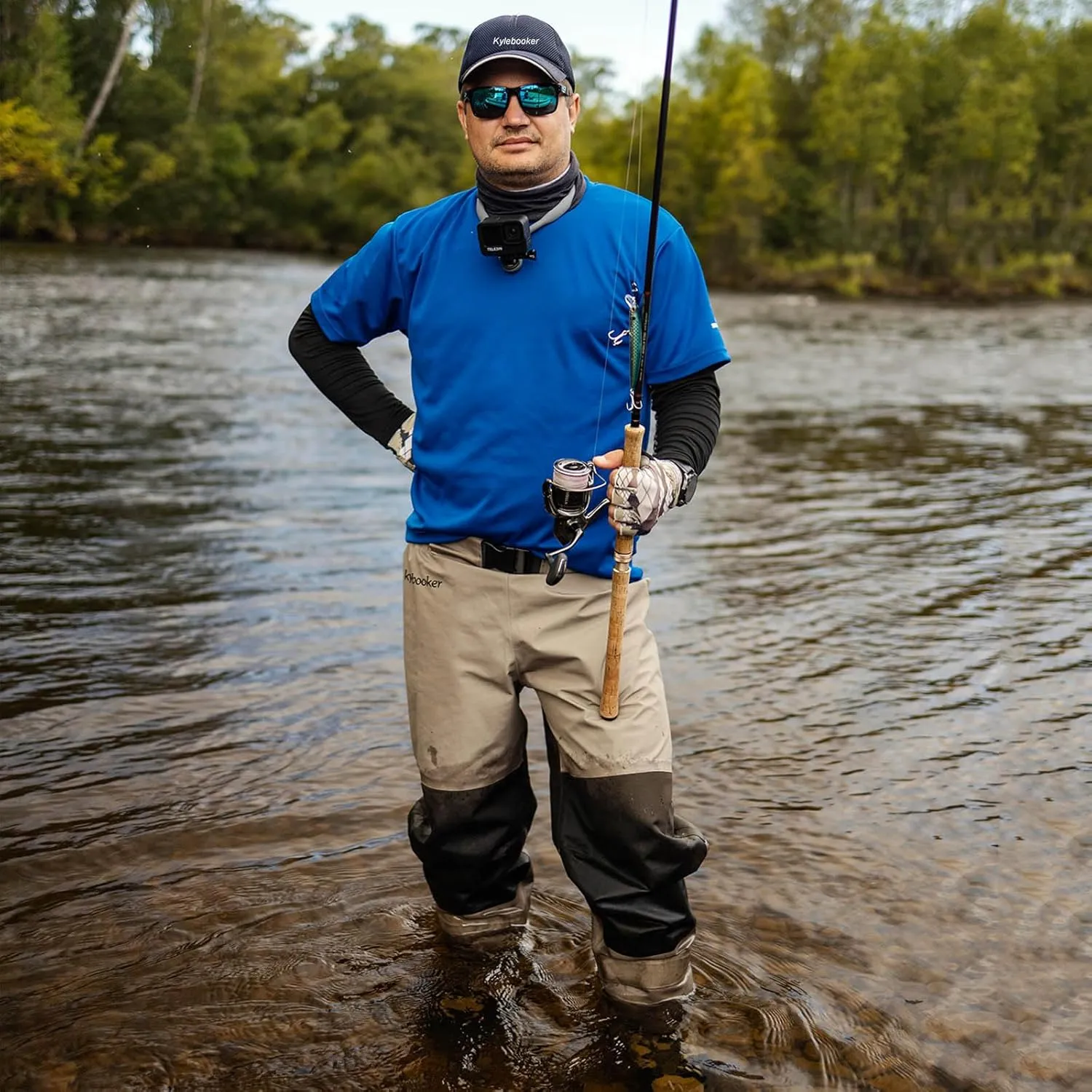 Kylebooker Breathable Stockingfoot Waist High Pant Waders KB003