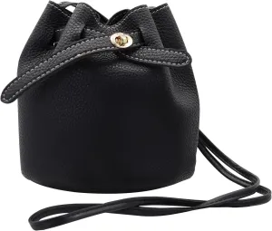 Ladies Bucket Bags,Small Bucket Purses Leather Crossbody Purse Adjustable Shoulder Strap Shrinking Bucket Bag
