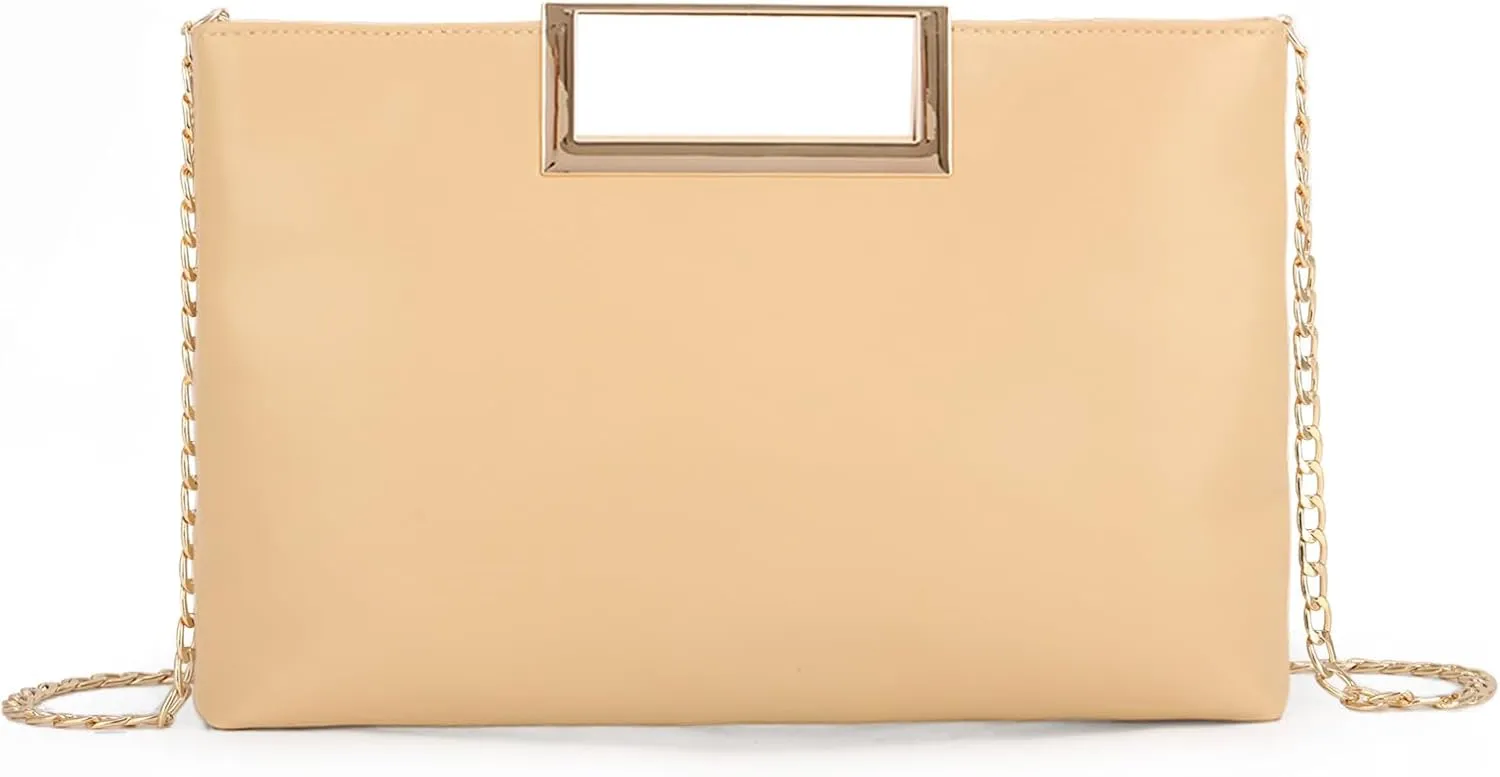 Lanpet Women Clutch Purses PU Leather Evening Handbags for Wedding Prom Bridal with Chain Strap