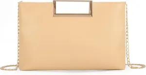 Lanpet Women Clutch Purses PU Leather Evening Handbags for Wedding Prom Bridal with Chain Strap