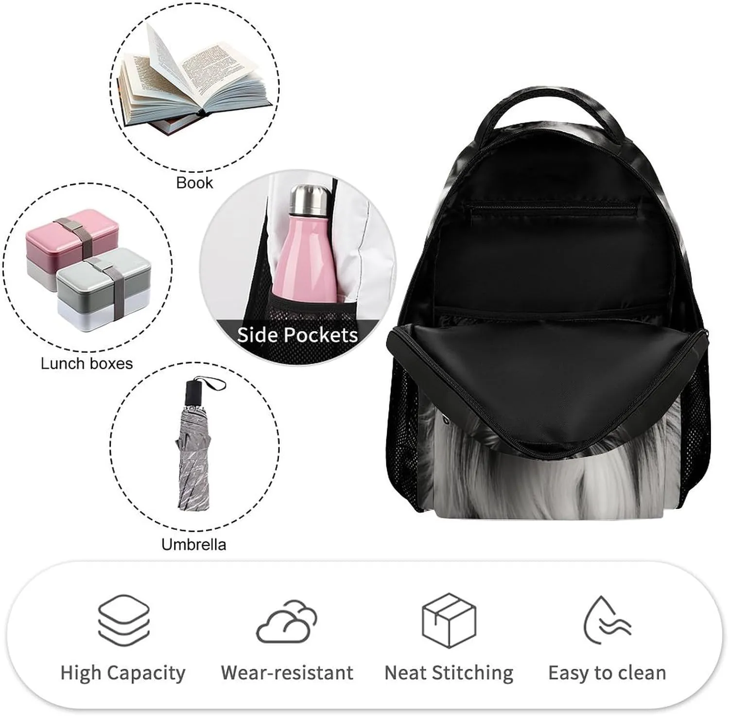 Laptop Backpack for Travel Daypack Computer Bag Work A Photo of A Dog Back Pack Nurse Bag for Hiking