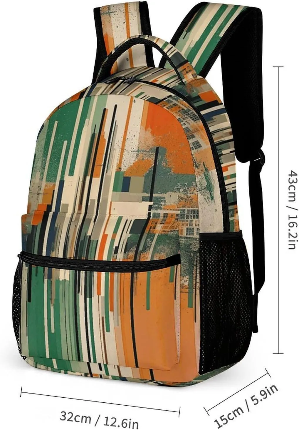 Laptop Backpack for Travel Daypack Computer Bag Work Complex Patterns Back Pack Nurse Bag for Hiking