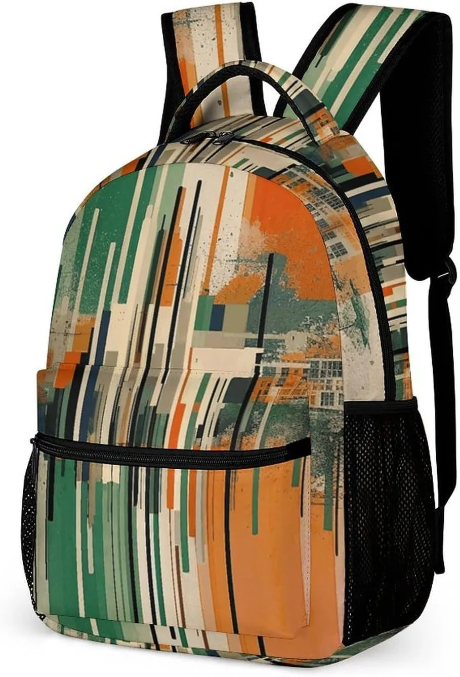 Laptop Backpack for Travel Daypack Computer Bag Work Complex Patterns Back Pack Nurse Bag for Hiking