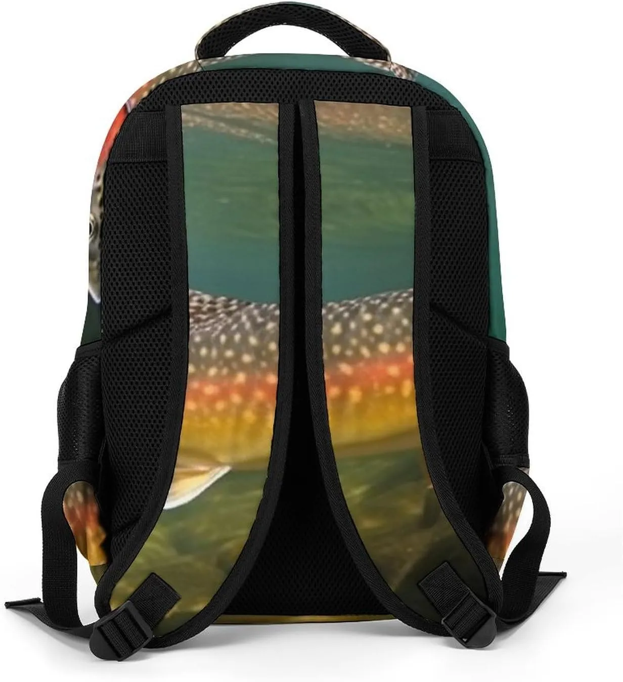 Laptop Backpack for Women Men Daypack Waterproof Brook Trout Fly Fishing Computer Bag Business Work Bag for Travel