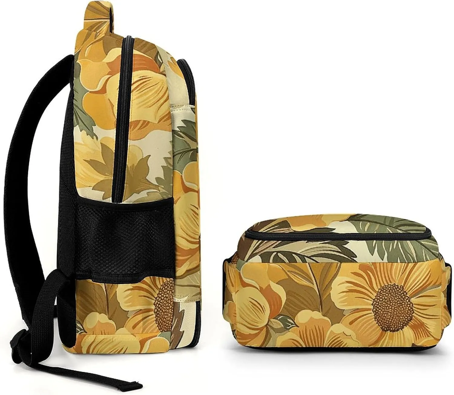 Laptop Backpack for Women Men Daypack Waterproof Large Flowers And Leaves Computer Bag Business Work Bag for Travel