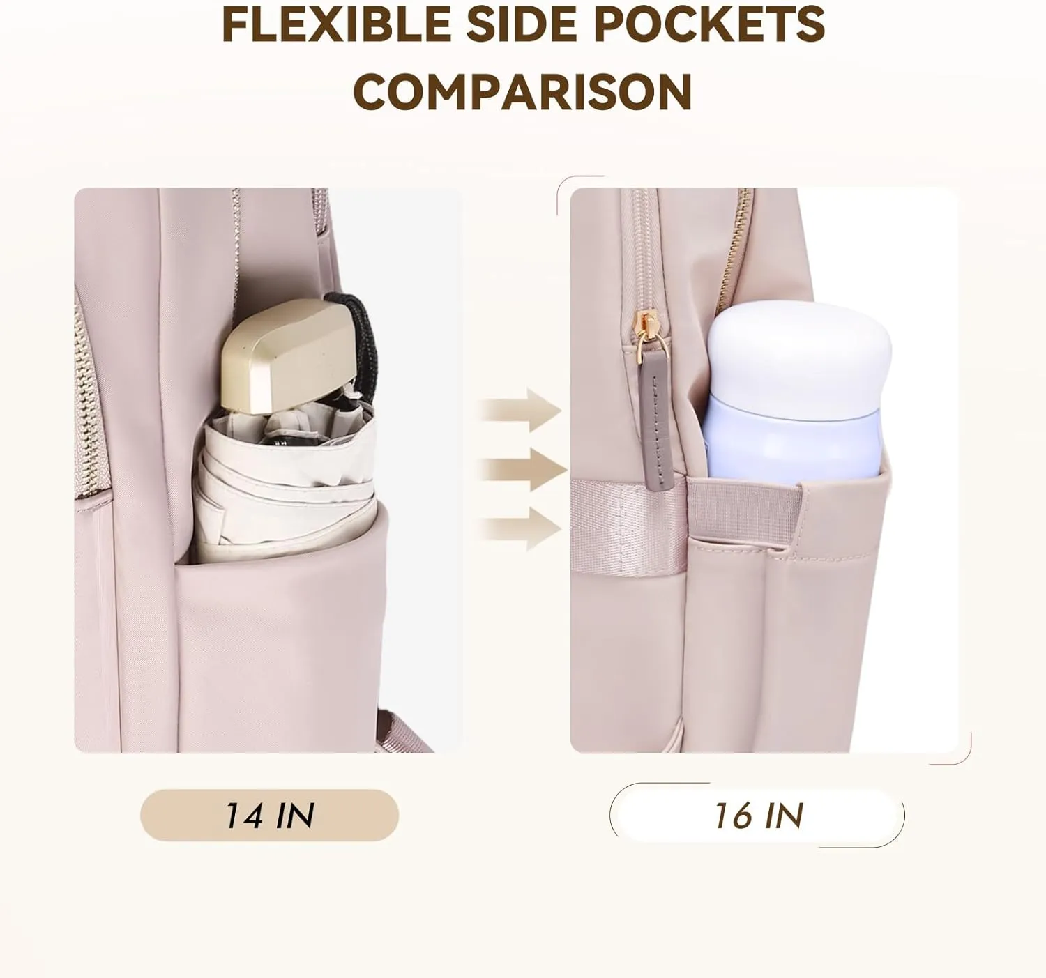 Laptop Backpack for Women Travel Work Commute Casual Daypack Backpack Purse Computer Bags Fit 16 Inch Notebook (Grayish Pink)