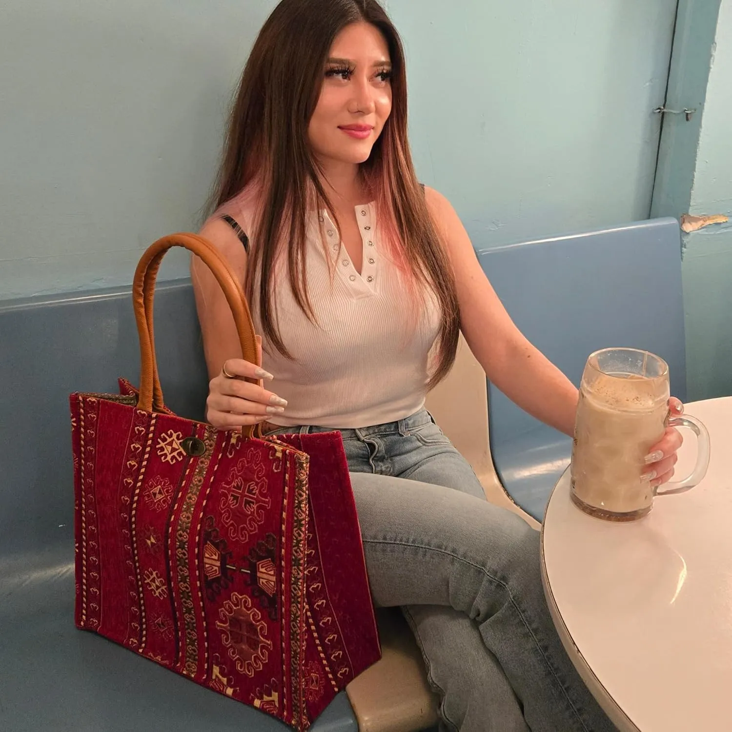 Laptop Tote Bag for Women Stylish Work Purse Office Handbag Travel Briefcase