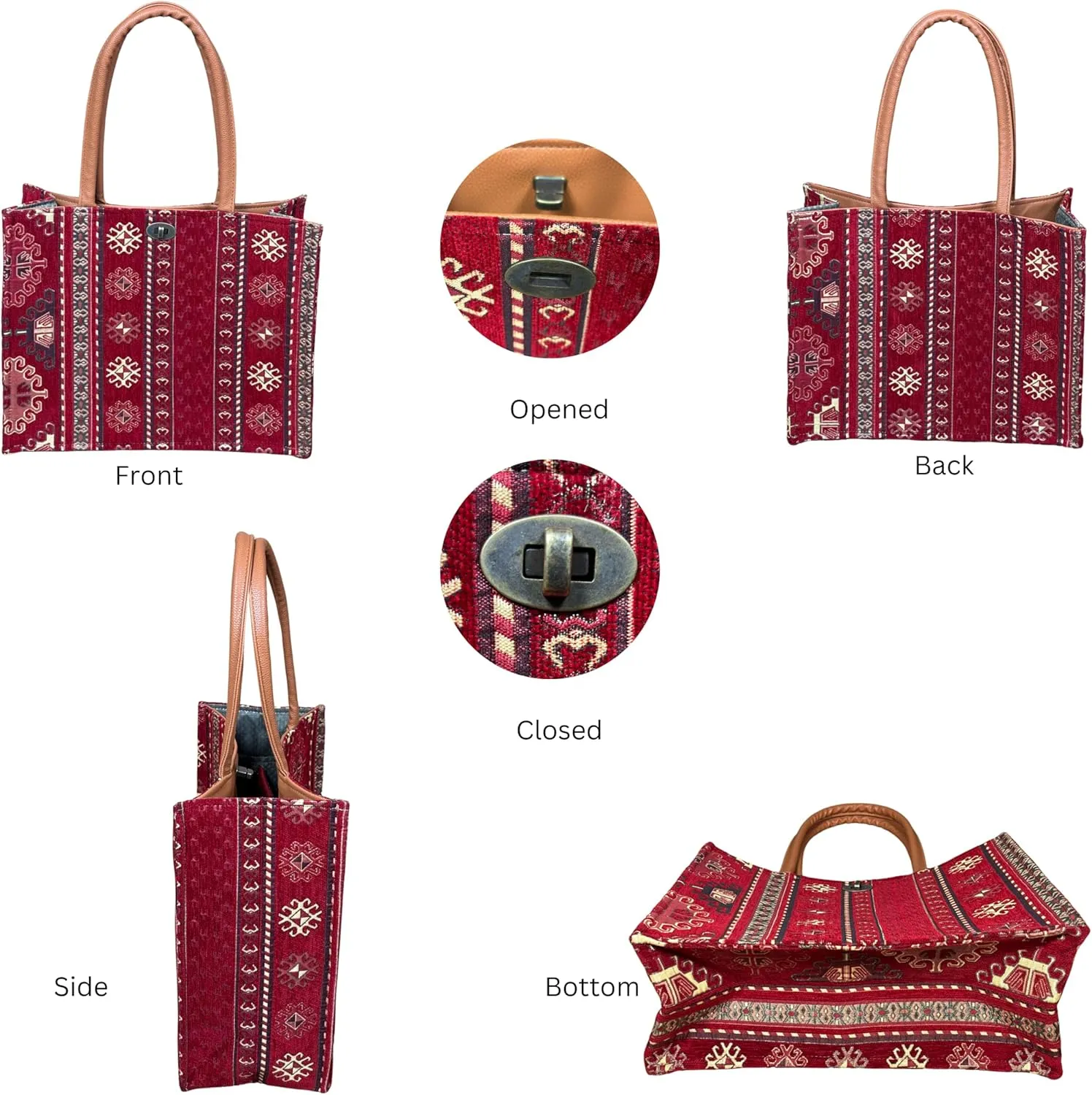 Laptop Tote Bag for Women Stylish Work Purse Office Handbag Travel Briefcase
