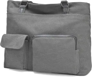 Laptop Tote Bag for Women Work Bags Professional 15.6 Inch Large Canvas Purse with Pockets