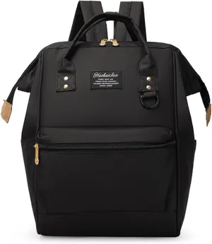 Large Capacity Outdoor Backpack With Contrasting Colors For Mother, Baby, And Mommy Bags(Black)