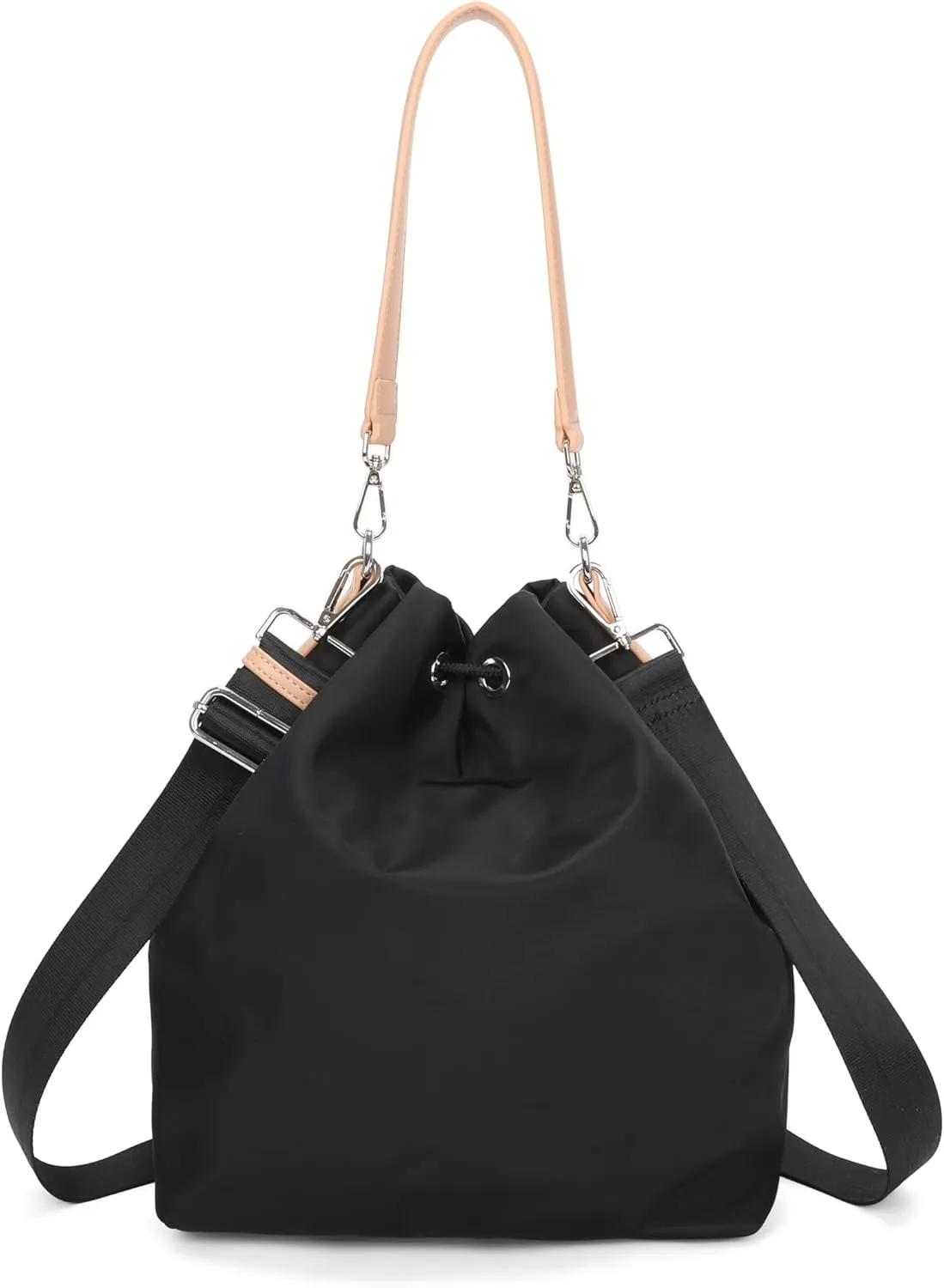 Large capacity women's bucket backpack, crossbody bag, and handbag shoulder bag backpack