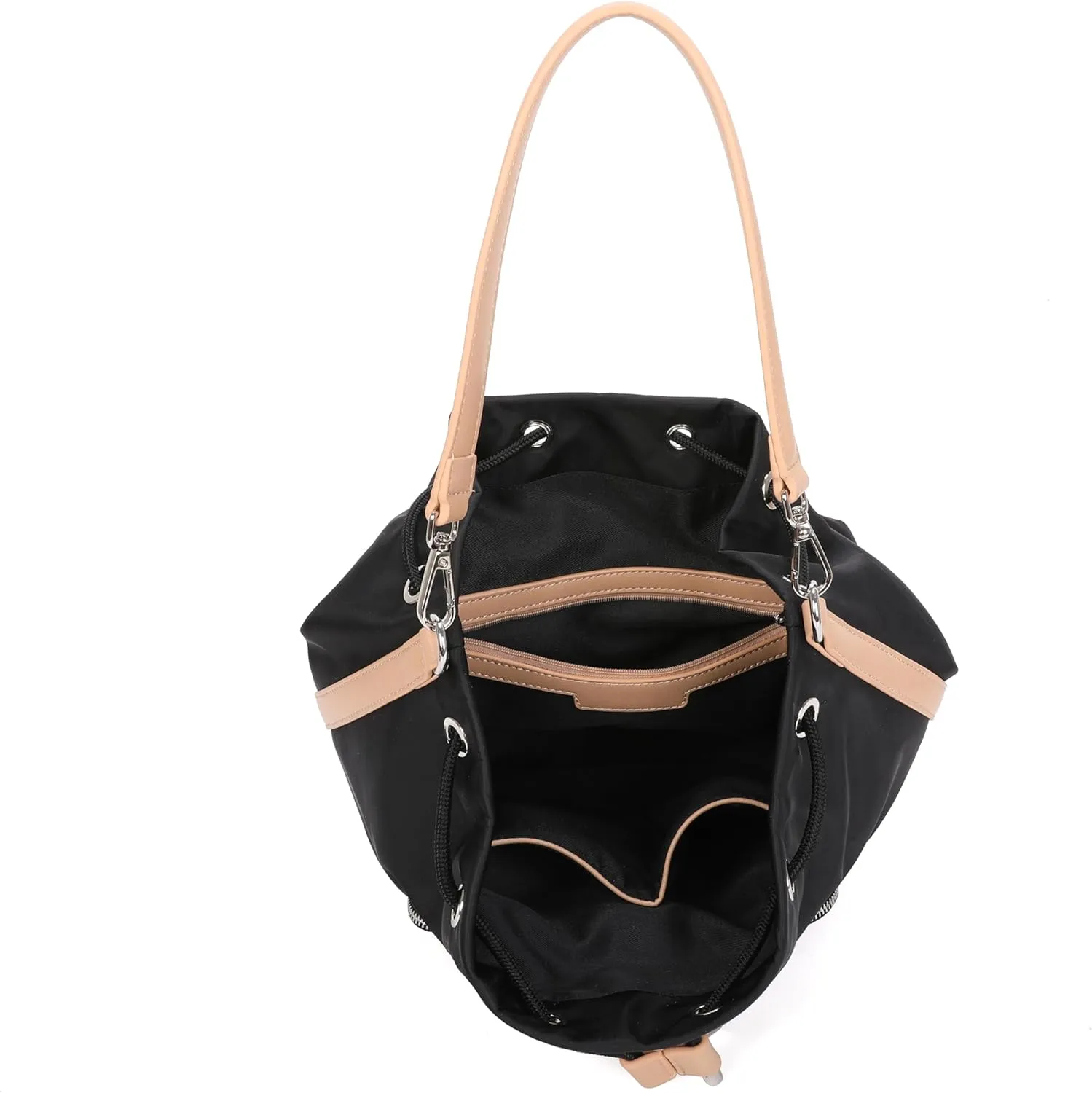 Large capacity women's bucket backpack, crossbody bag, and handbag shoulder bag backpack
