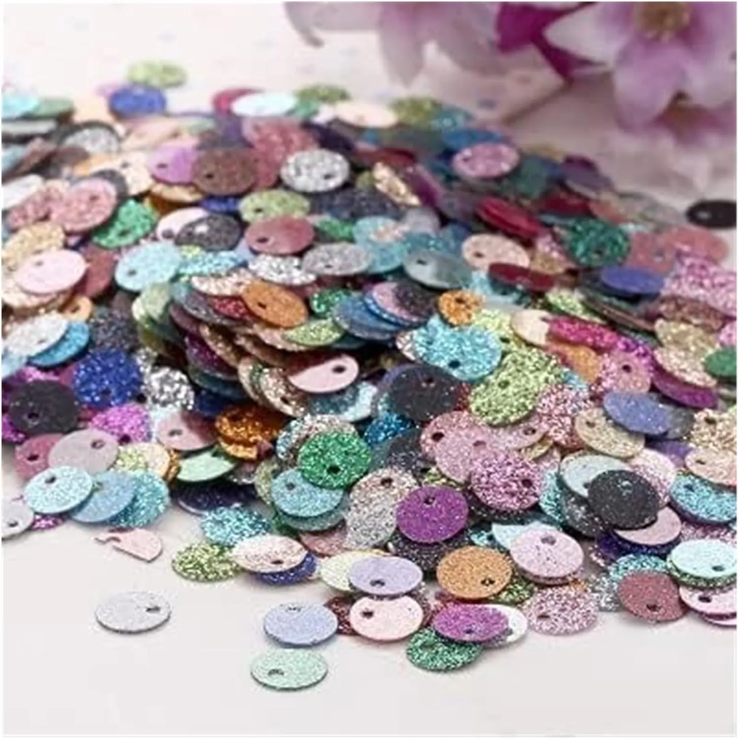Large Sequins,Loose Sequins,Sequins for Crafts, Bulk Loose Sequins Iridescent Large Sequins Glitter Flat Round Sequins Loose Sequins Paillette Sewing Wedding Craft(Mix)