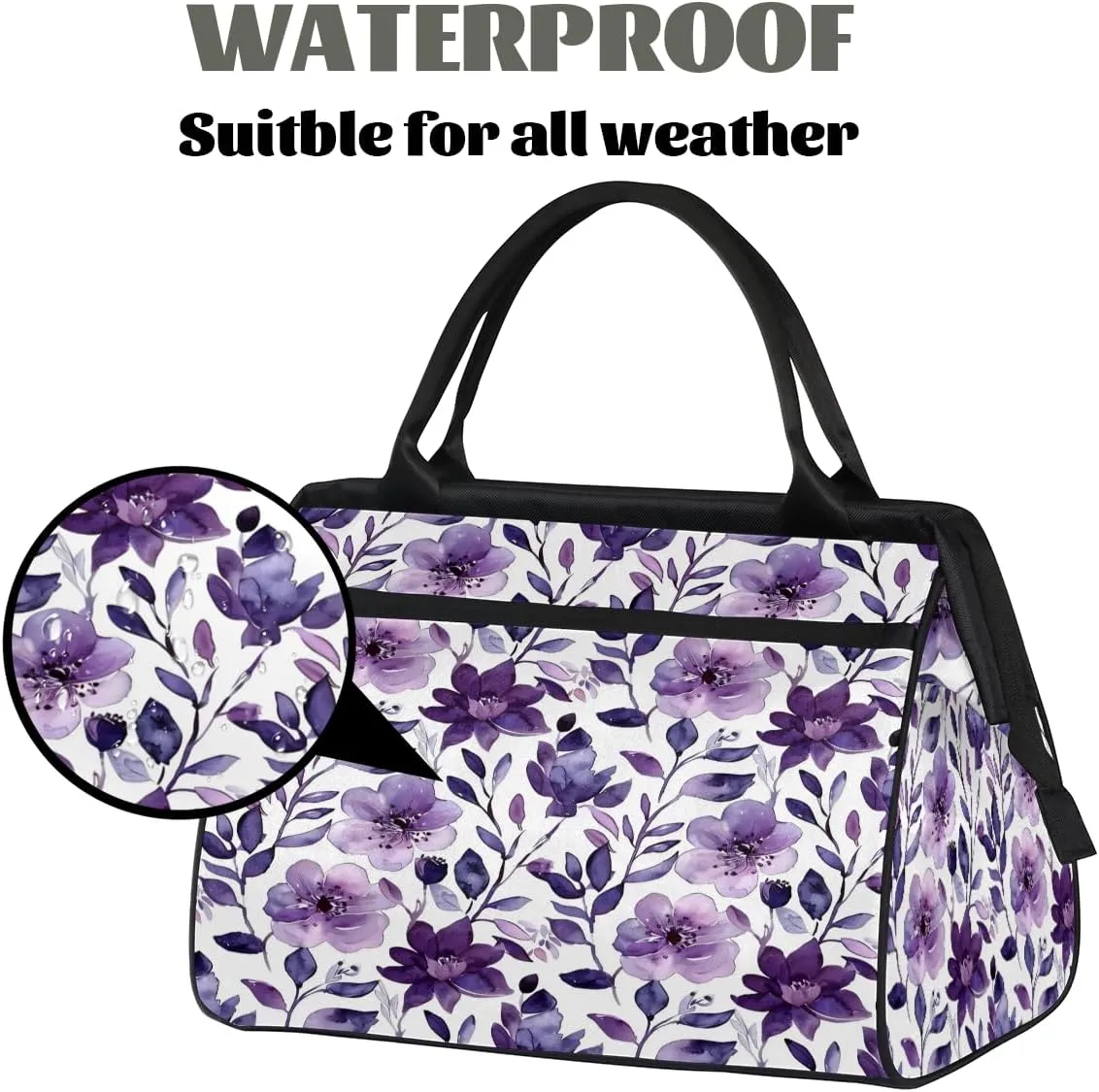 Large Tote Bag for Women with Zipper, Work Gym Tote Nurse Dance Yoga Bag for Sport, Travel