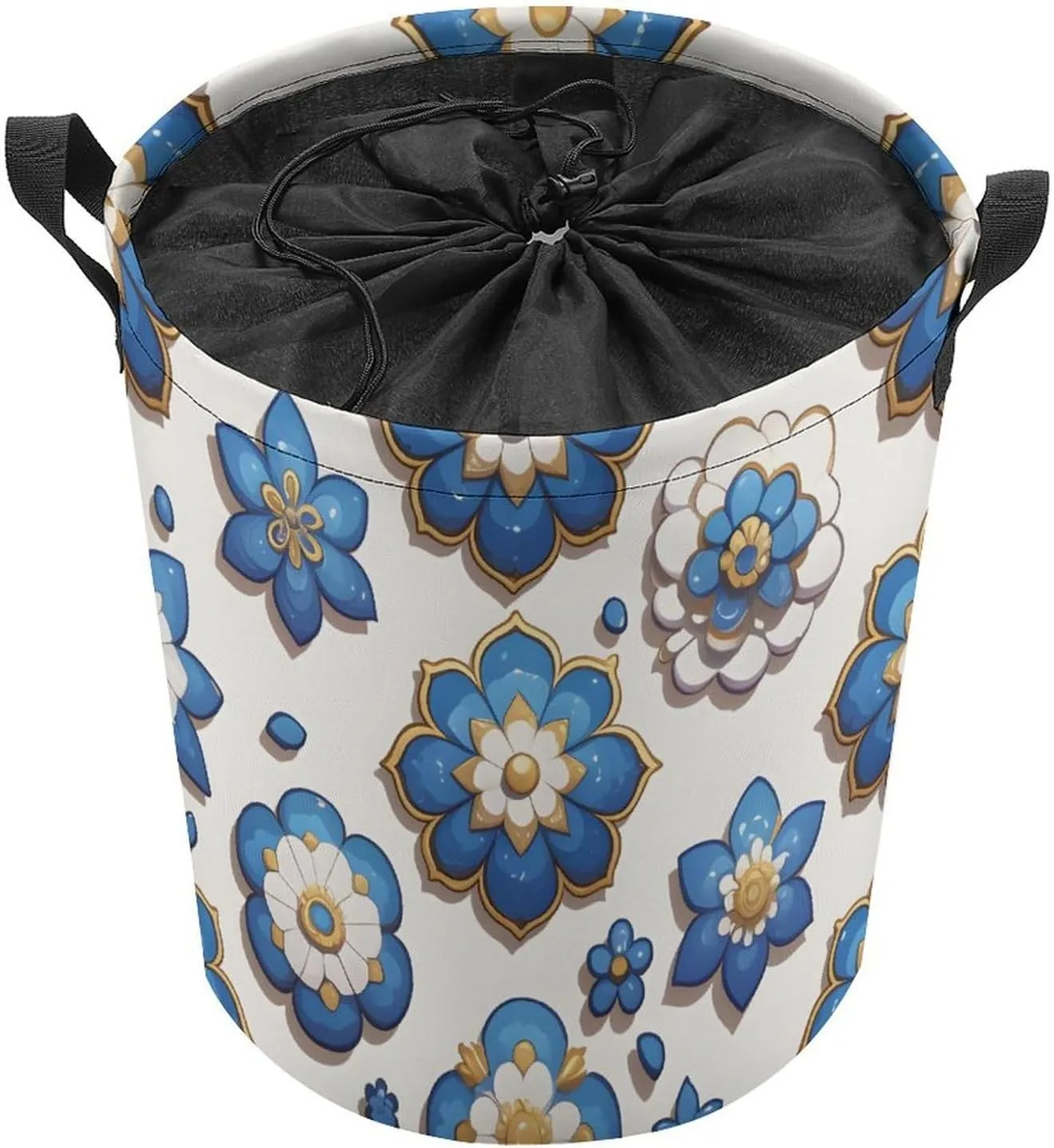 Laundry Hampers, Large Drawstring Laundry Bag, Removable Laundry Bags, Collapsible Storage Bin with Handles for Home Organization, Kids Room, Nursery Pattern