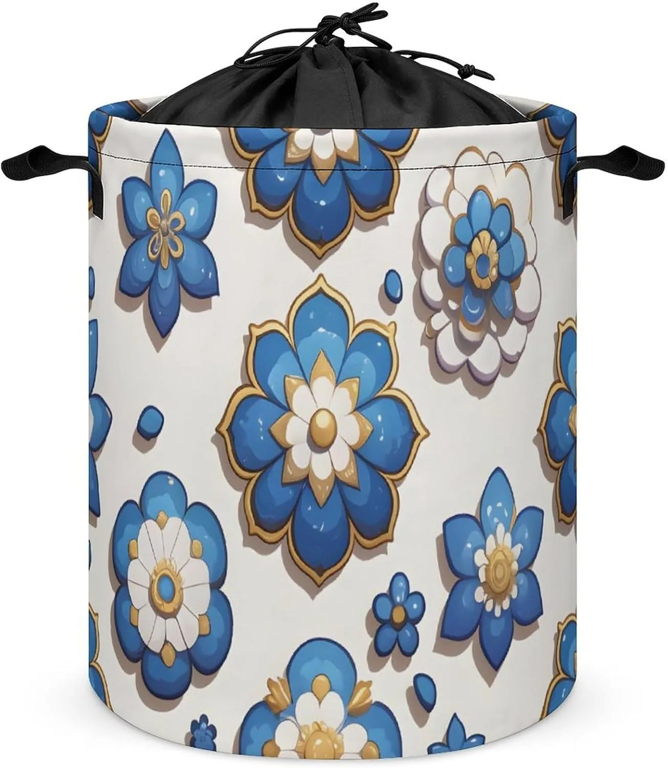 Laundry Hampers, Large Drawstring Laundry Bag, Removable Laundry Bags, Collapsible Storage Bin with Handles for Home Organization, Kids Room, Nursery Pattern